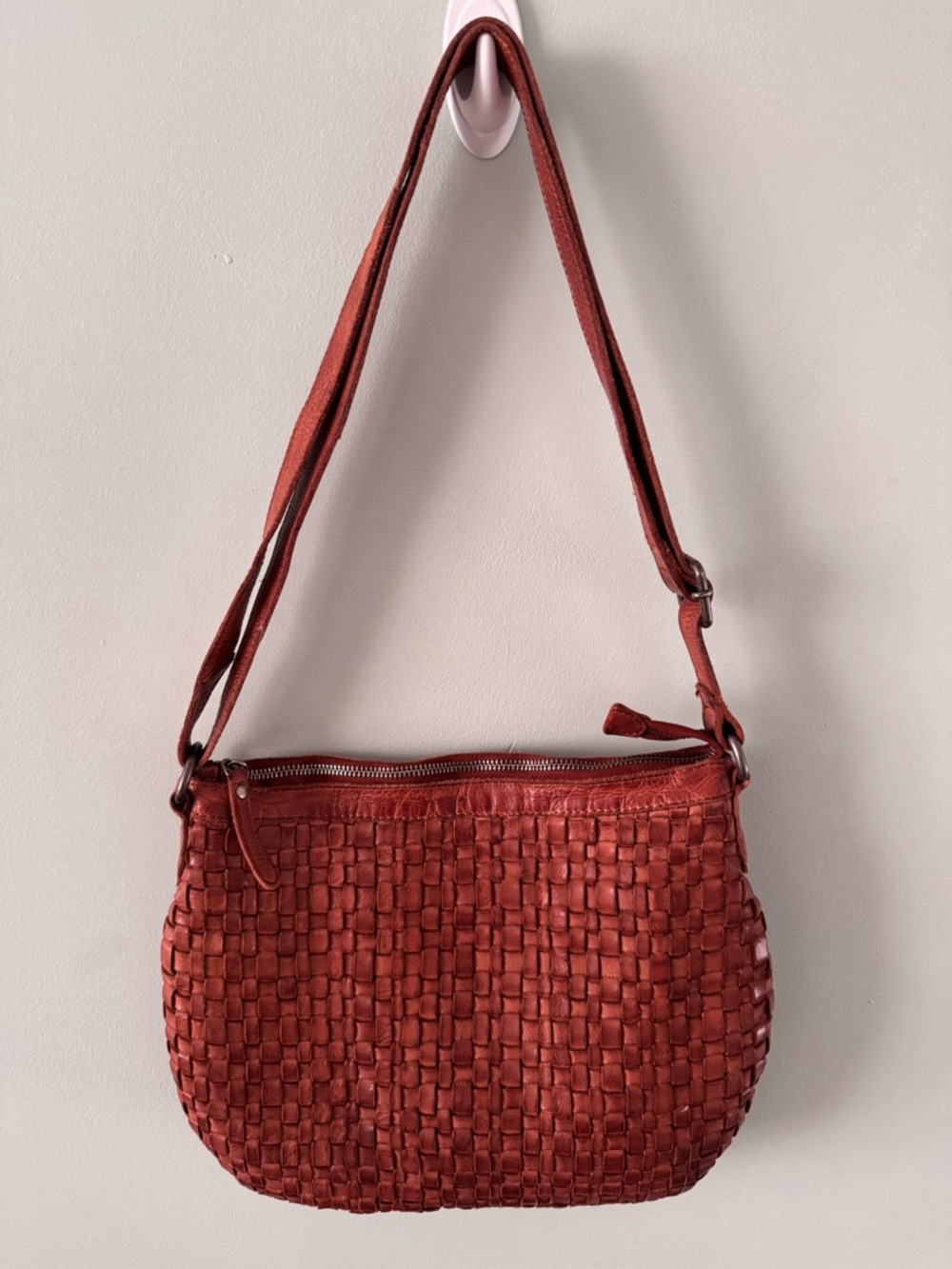 Anthropology Vilenca Holland Genuine Woven Leather Shoulder Crossbody Bag Purse